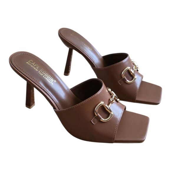 Cape Robbin Brown Horsebit Slip On Lizbeth Heels 9 - Picture 2 of 5